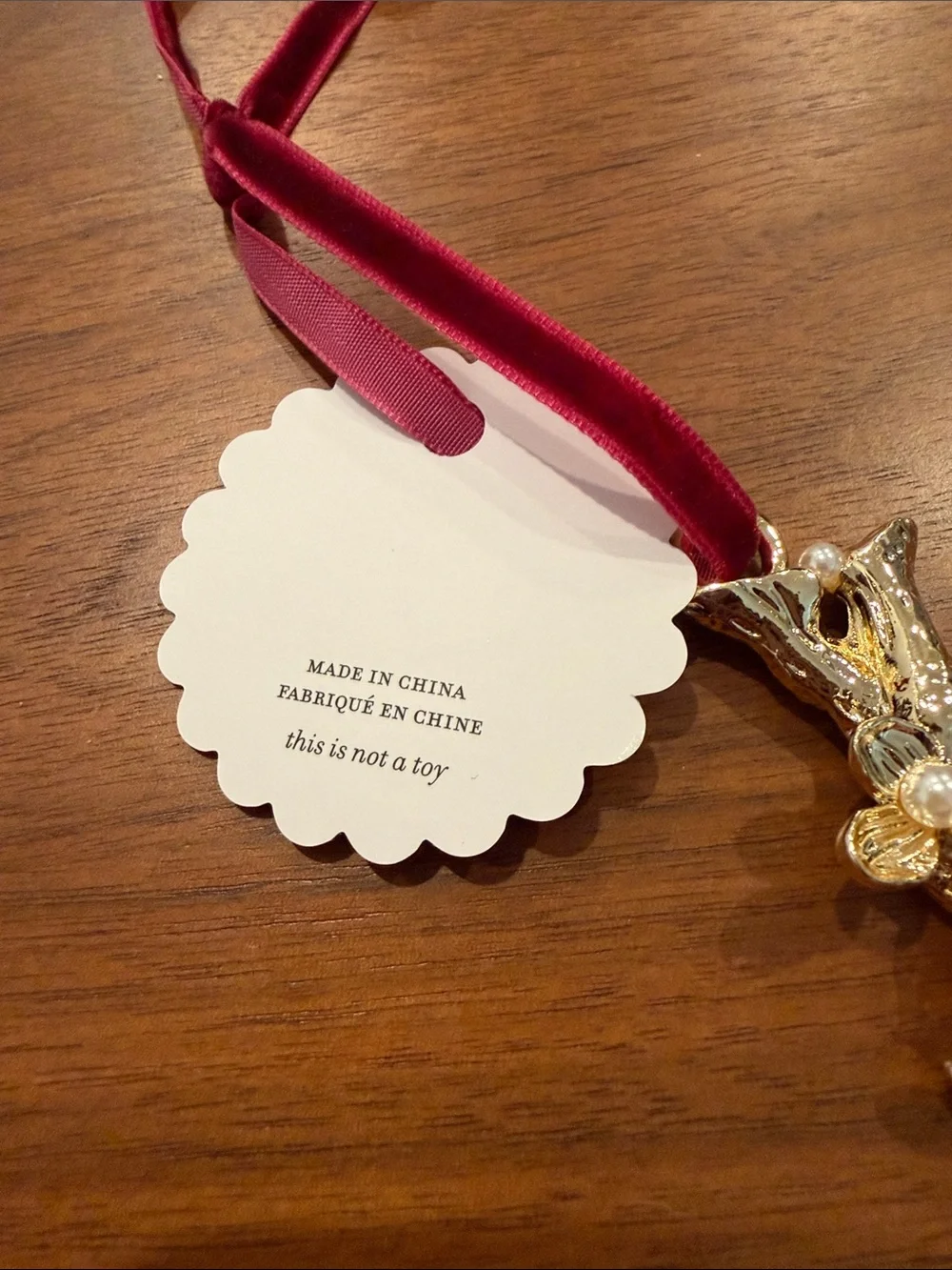 Anthropologie ornament. Letter J